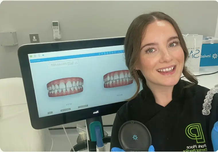 A Park Place team member using the 3D scanner
