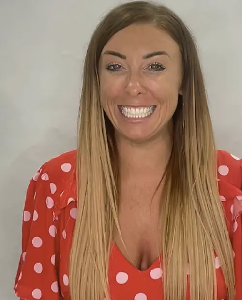 A Park Place Dental patient smiling after treatment